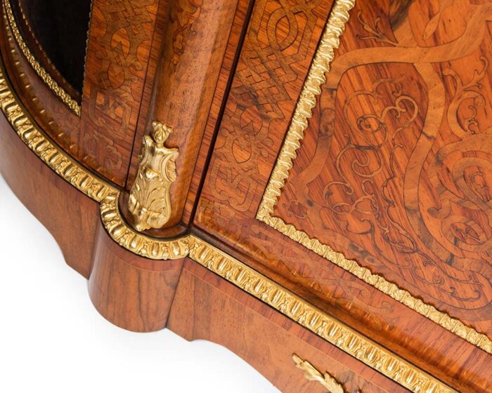 English Marquetry Side Cabinet - Image 4