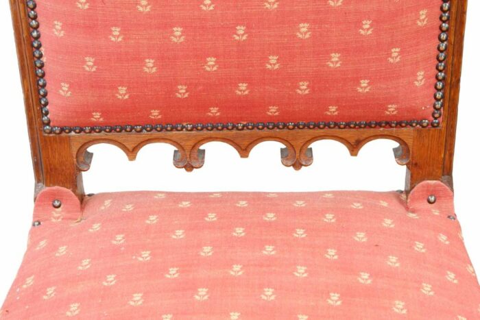 Set of 8 French Provincial Oak Dining Chairs - Image 3