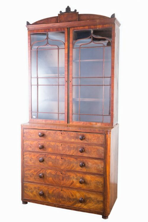 georgian secretaire bookcase 1056 a