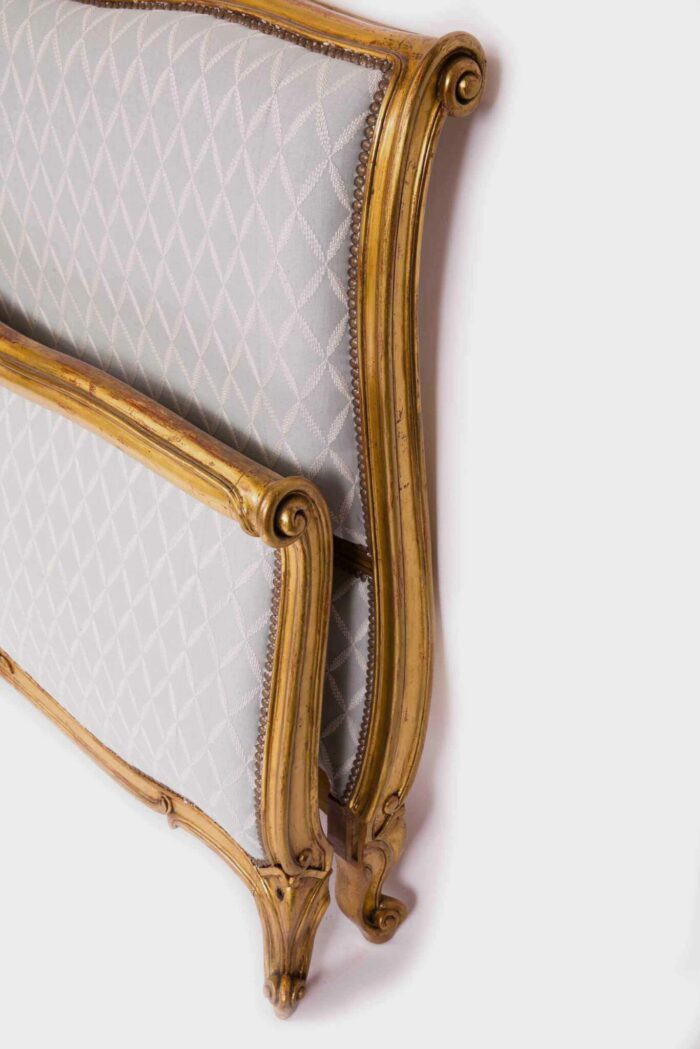 20th Century French Gilded Queen Bed - Image 3