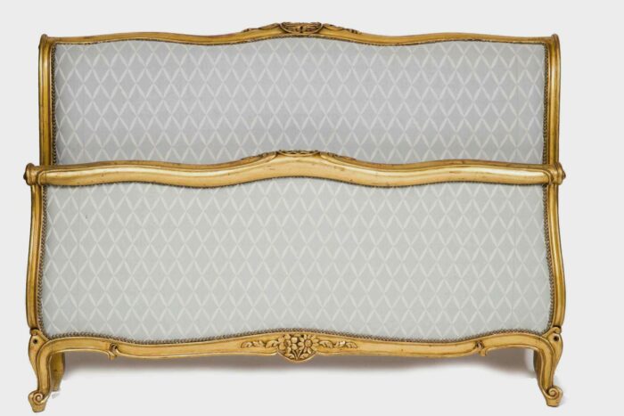 20th Century French Gilded Queen Bed - Image 7