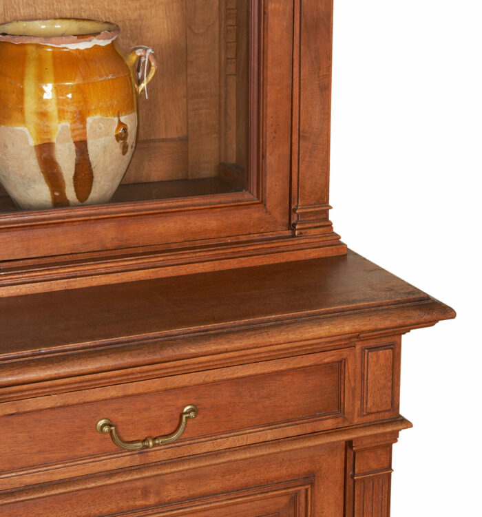 Large French Four Door Walnut Library Bookcase - Image 5