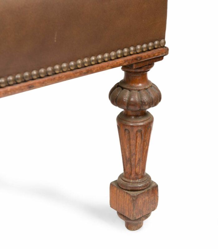 Three Matching 19th Century French Oak Library Armchairs - Image 5