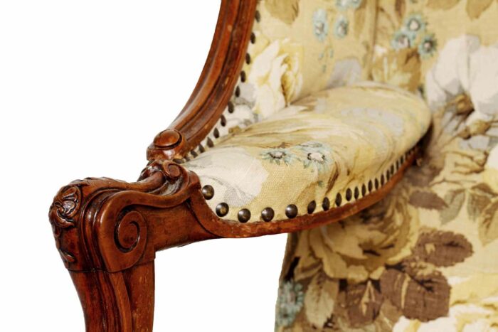Fine French Walnut Louis XV Armchair - Image 3