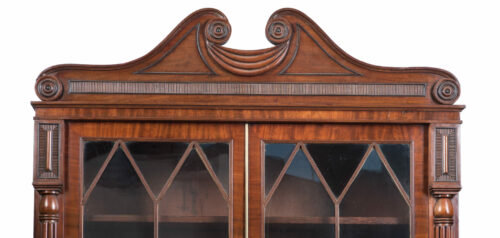 mahogany secretaire bookcase C19 b scaled