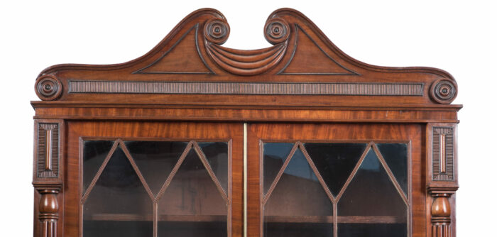 English Regency Mahogany Secretaire Bookcase - Image 2