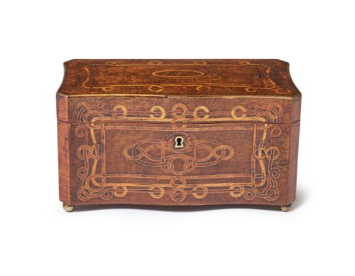 marquetry tea caddy 31k a