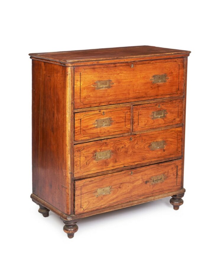 Fine 19th Century Anglo-Colonial Military Chest - Image 6
