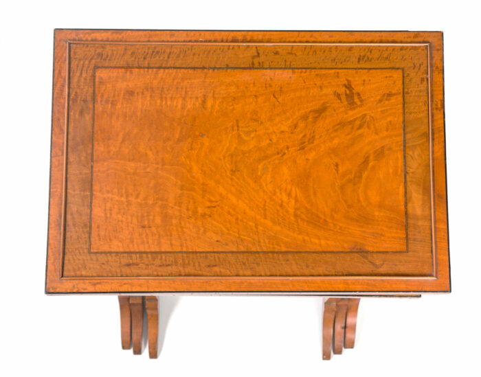 19th Century English Nest of Satinwood Tables - Image 5