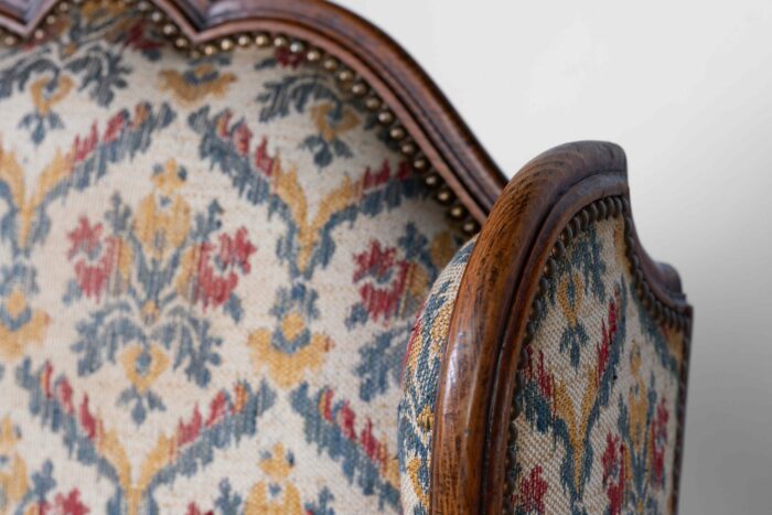 Pair 19th Century French Wing Chairs - Image 3