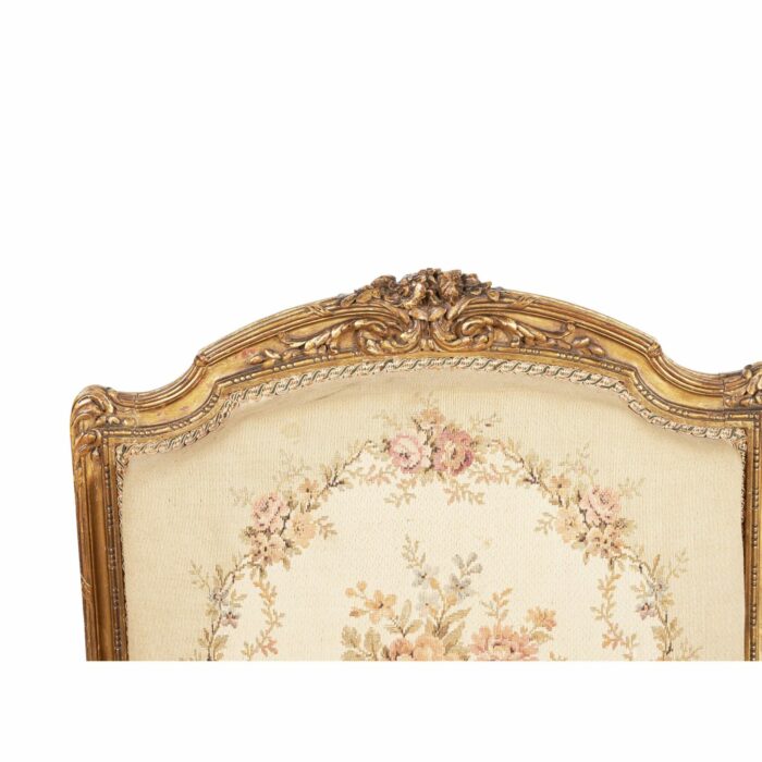 Pair French Gilded Fauteuil Armchairs - Image 4