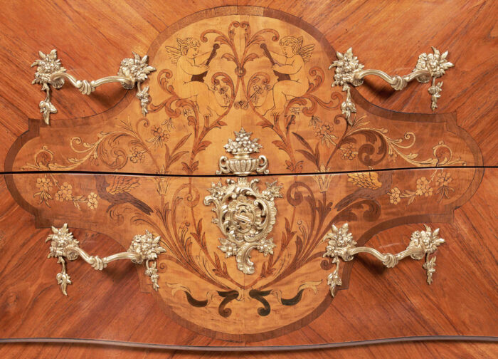 Pair Italian Marquetry Commodes - Image 3