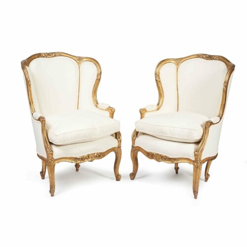 pair louis xv gilded bergere armchairs 47j 01 scaled