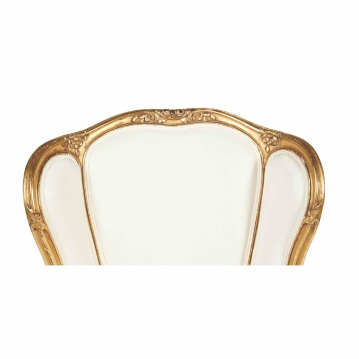 Pair Louis XV Gilded Bergere Armchairs - Image 3