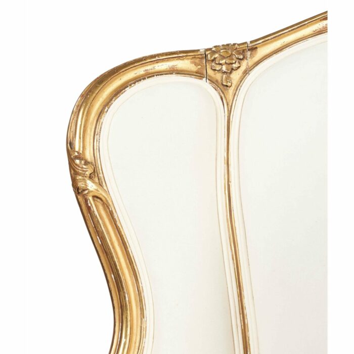 Pair Louis XV Gilded Bergere Armchairs - Image 4