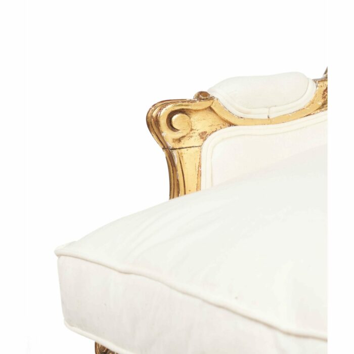 Pair Louis XV Gilded Bergere Armchairs - Image 5