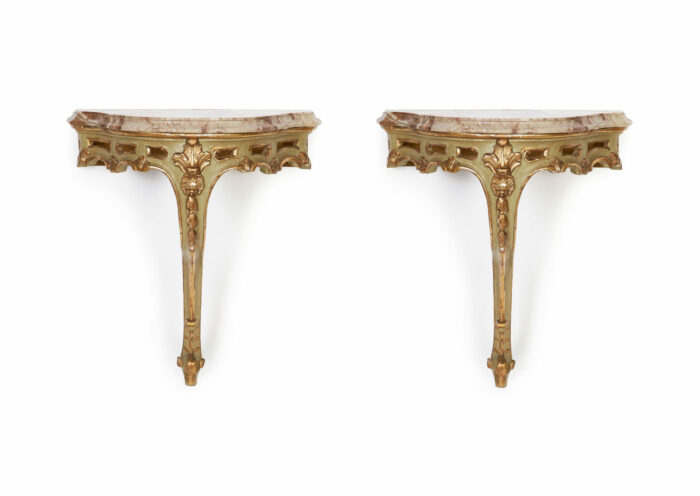 Pair Small Antique Console Tables - Image 2