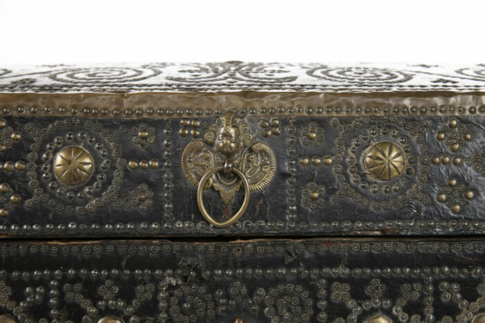 18th Century Leather Trunk - Image 4