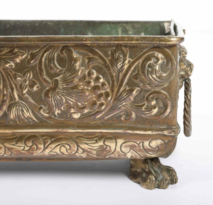 19th Century English Engraved Brass Jardiniere - Image 3