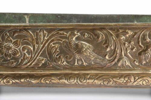 19th century English engraved brass jardiniere 2209P D scaled