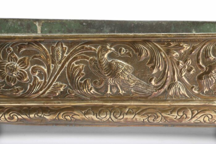 19th Century English Engraved Brass Jardiniere - Image 2