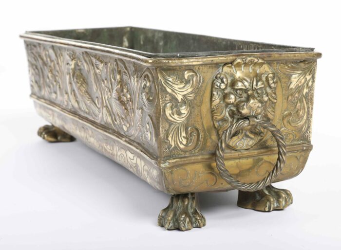 19th Century English Engraved Brass Jardiniere - Image 5