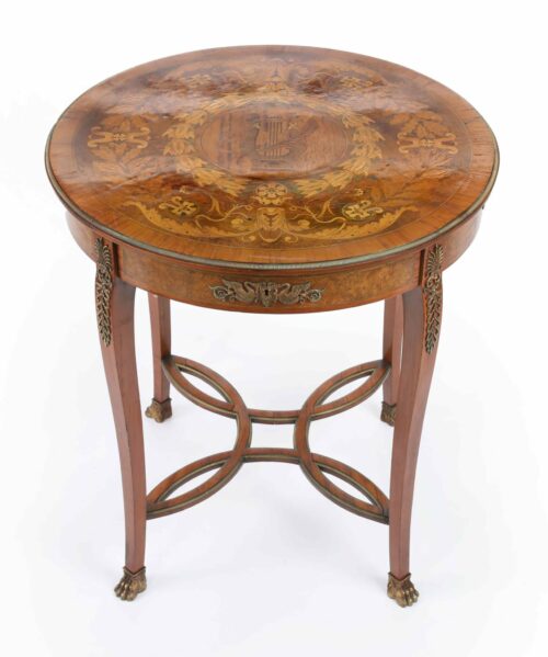 19th century french marquetry occasional table 2254P BB scaled