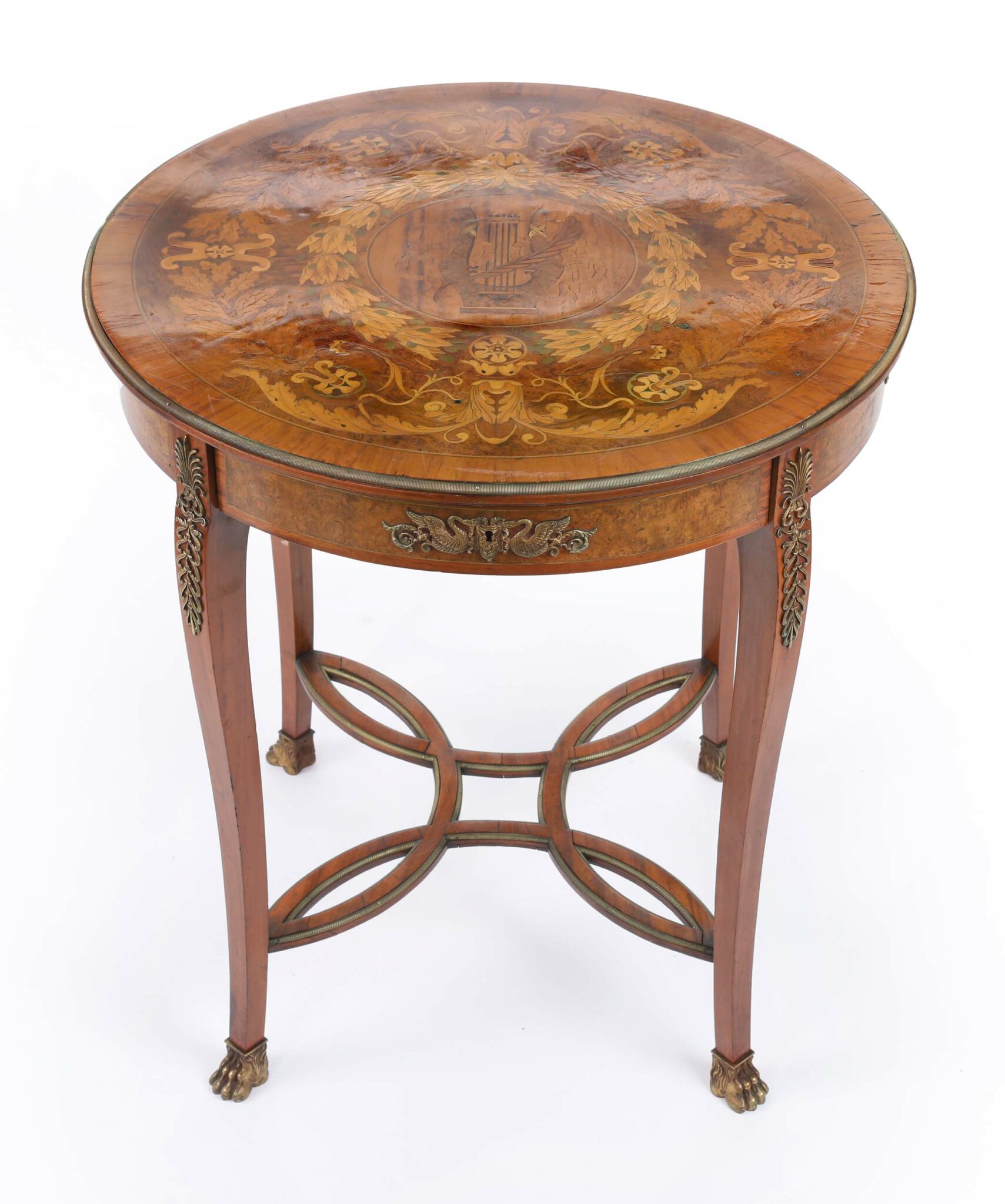 19th century french marquetry occasional table 2254P BB scaled