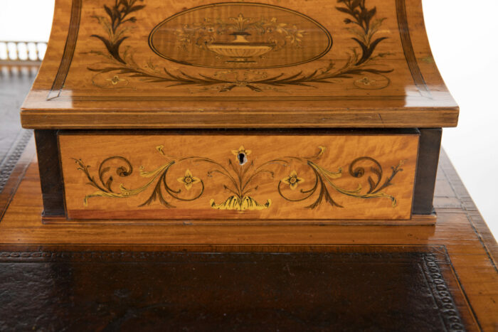 English Sheraton Revival Carlton Desk - Image 8