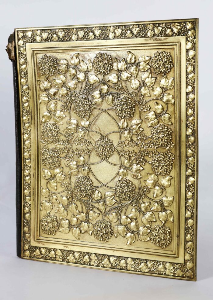 Unusual Gilded Bronze Folio Cover