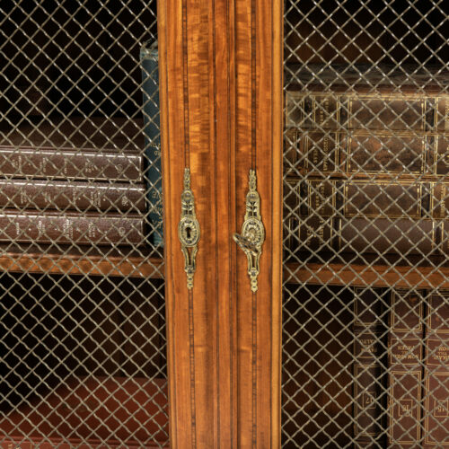 English-Satinwood-Antique-Bookcase
