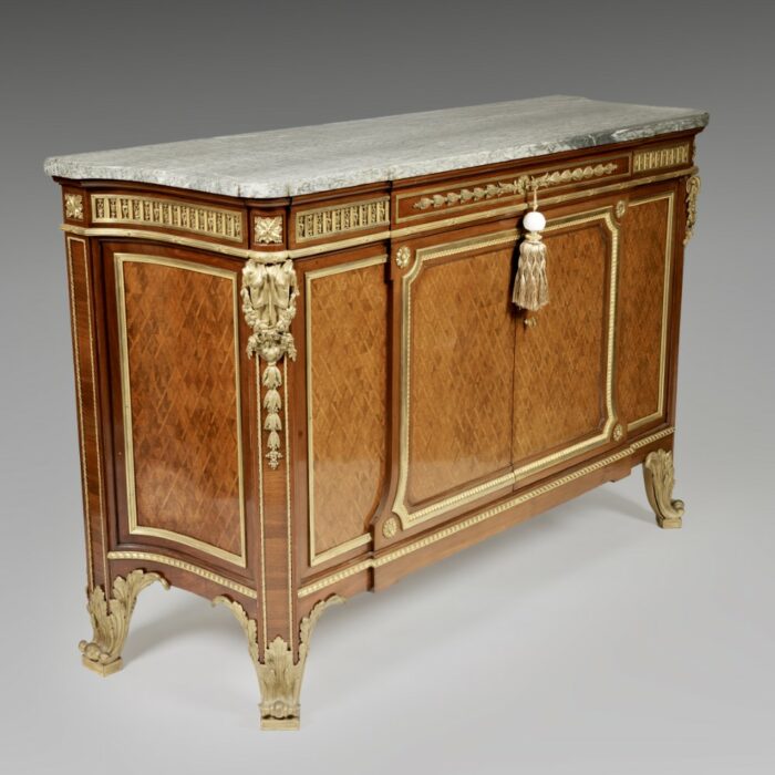 Important French Parquetry Side Cabinet Stamped Bettenfeld - Image 16