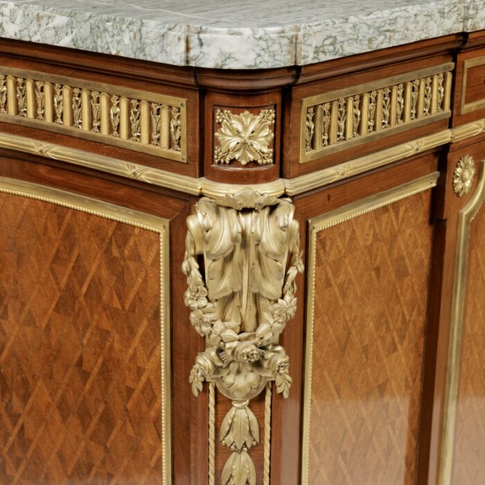 Important French Parquetry Side Cabinet Stamped Bettenfeld - Image 14
