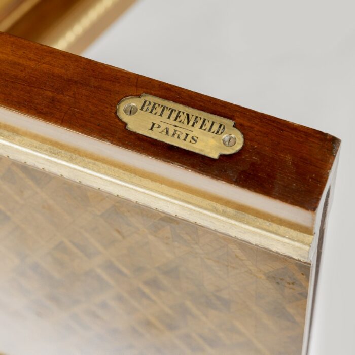 Important French Parquetry Side Cabinet Stamped Bettenfeld - Image 10