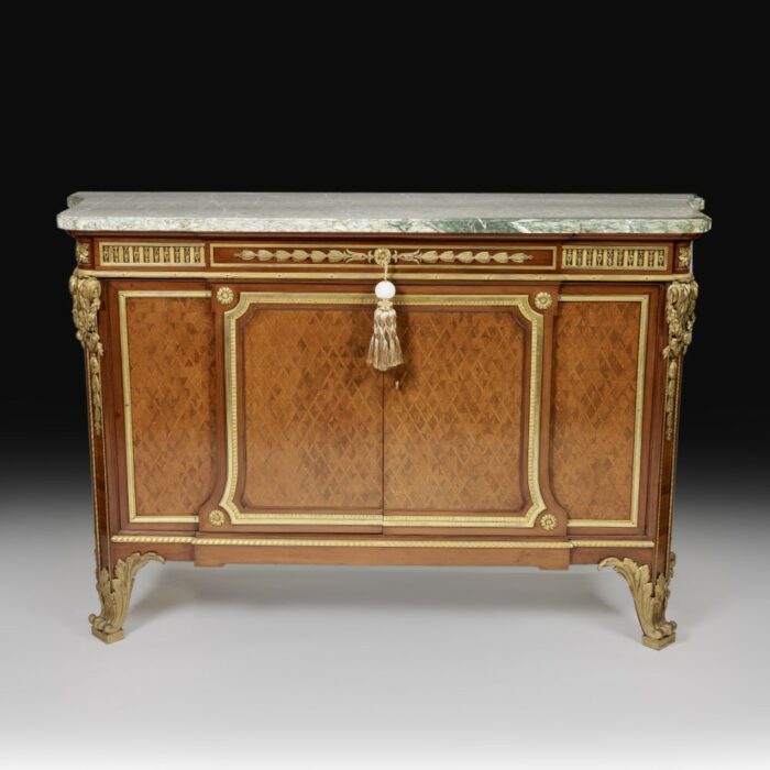 Important French Parquetry Side Cabinet Stamped Bettenfeld - Image 7