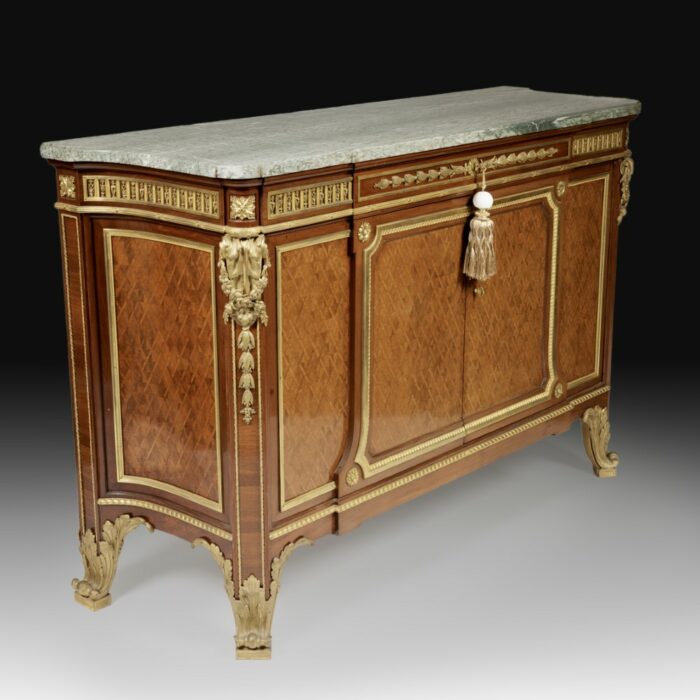 Important French Parquetry Side Cabinet Stamped Bettenfeld - Image 6
