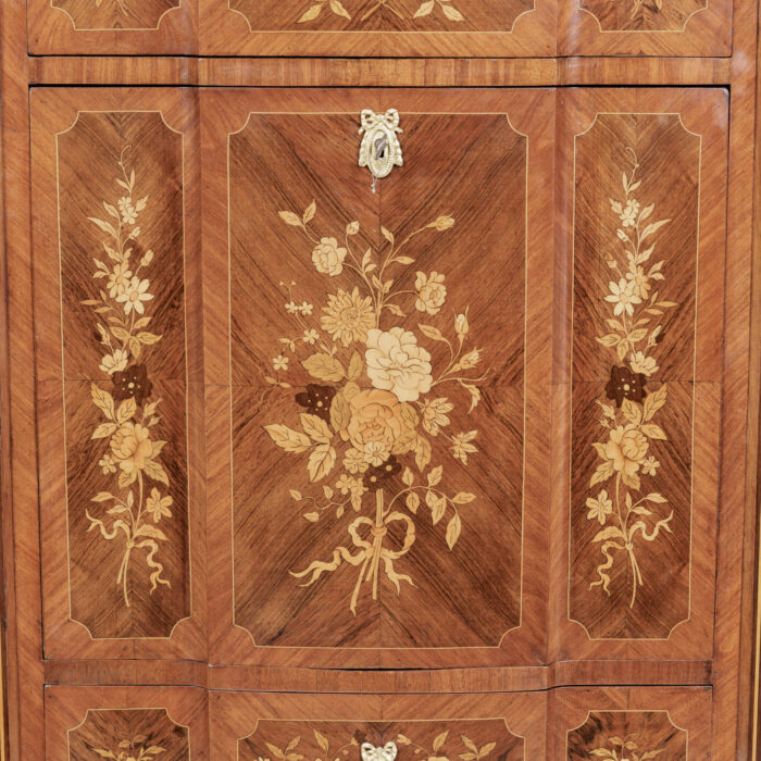 French Antique Escritoire Marquetry - Image 2