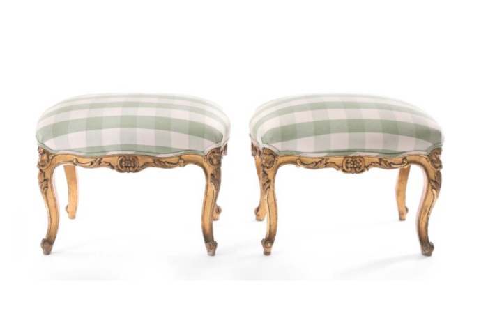 Pair 19th Century French Stools