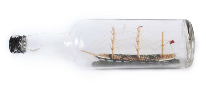 Antique Ship in a Glass Bottle - Image 3