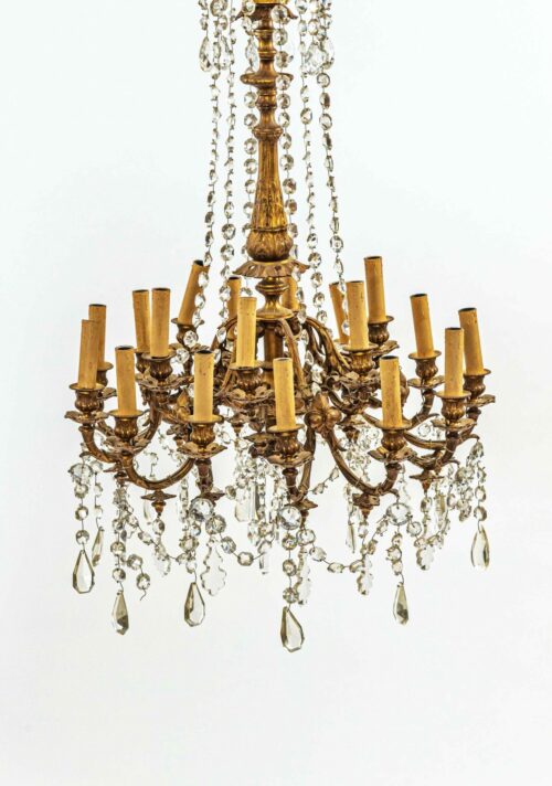 Exceptional 19th Century French Crystal Chandelier 22L157P A scaled