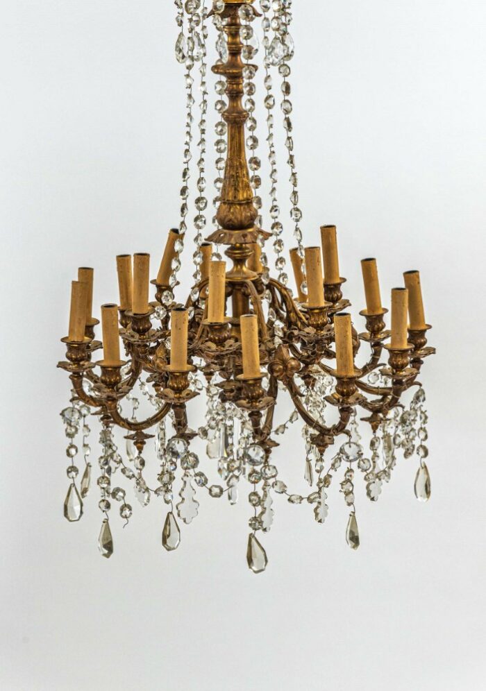 Exceptional 19th Century French Crystal Chandelier 22L157P AA