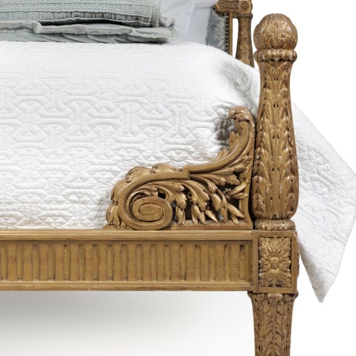 Exceptional 19th Century French King-Size Gilded Bed - Image 5