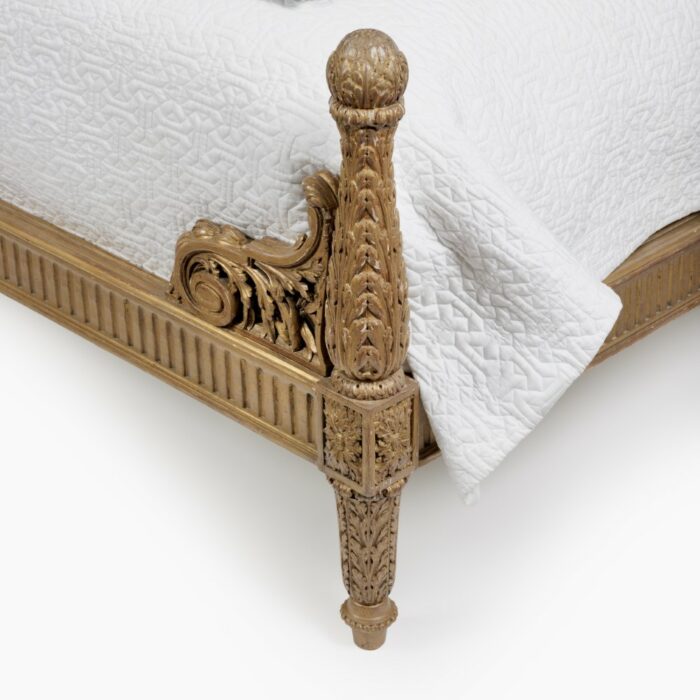 Exceptional 19th Century French King-Size Gilded Bed - Image 4
