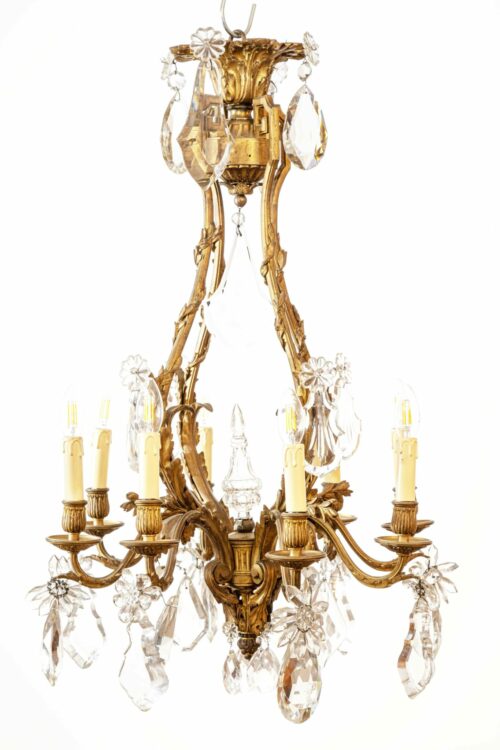 French-Gilded-Bronze-Chandelier