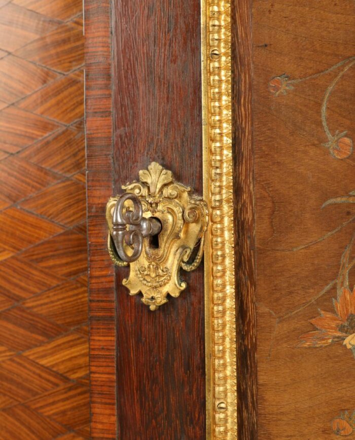 Exceptional French Marquetry Cabinet Antique - Image 10