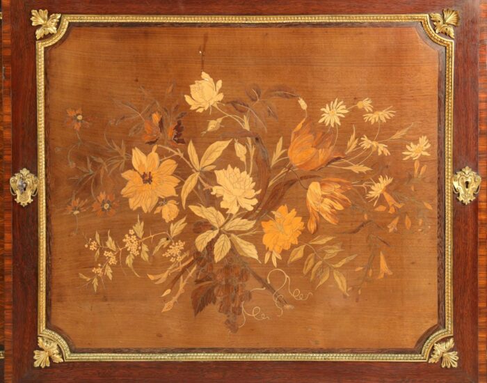 Exceptional French Marquetry Cabinet Antique - Image 11