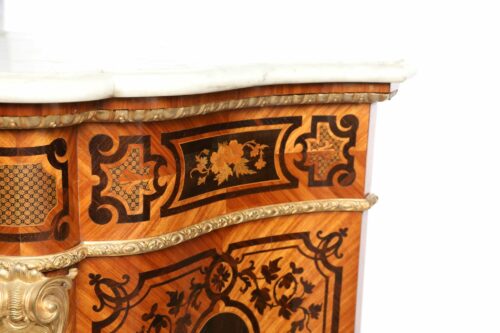 Exceptional French Marquetry Side Cabinet Louis XV 2236P e scaled