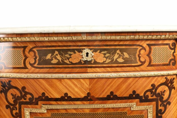 Exceptional French Marquetry Side Cabinet Louis XV - Image 4