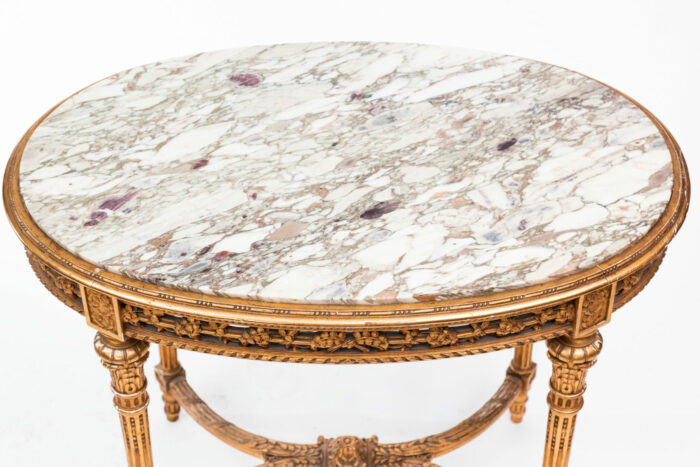 Fine 19th century French Louis XVI Pierced Gilt-Wood Table - Image 4