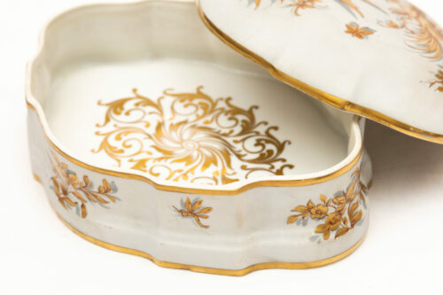 French Gilded Porcelain Bonbonniere 22L169P B scaled